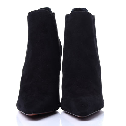 Christian Dior Suede Tortoise Wedge Ankle Boots 35 Black 2 of 10