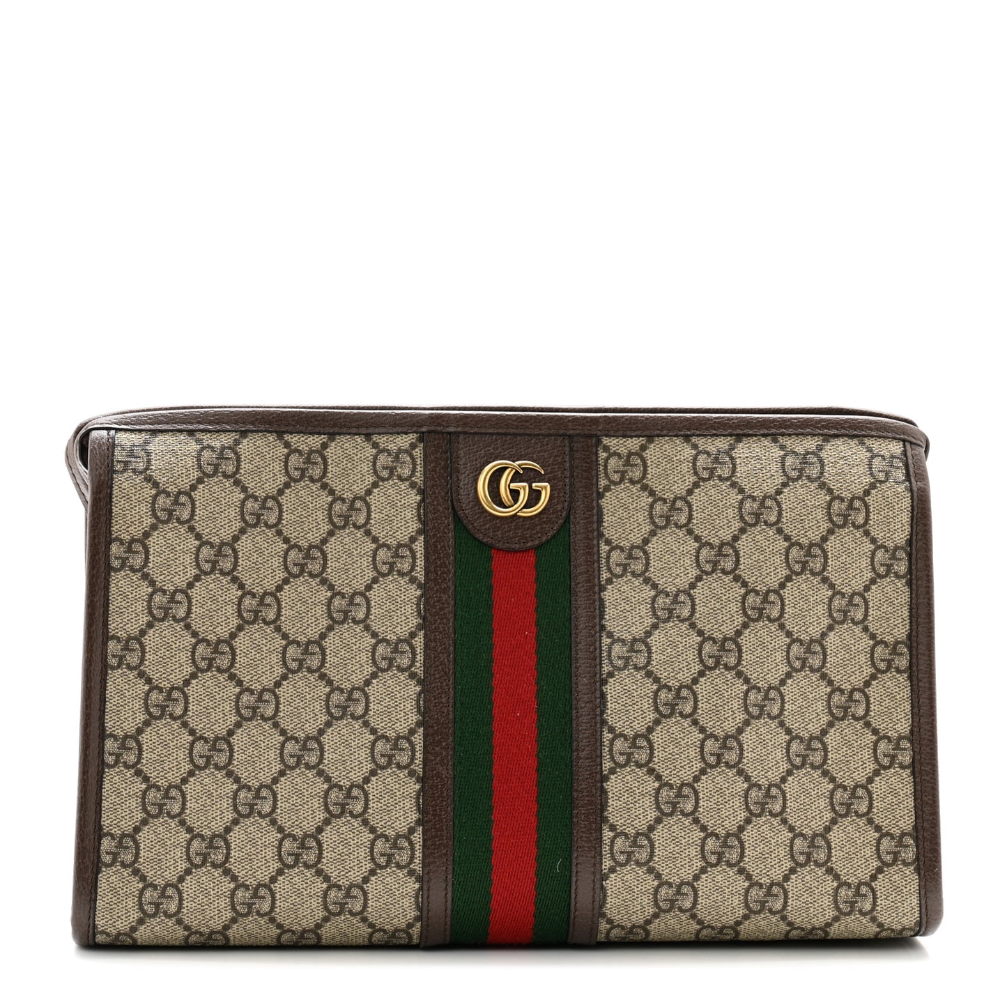 GG Supreme Monogram Web Ophidia GG Toiletry Case Beige New Acero
