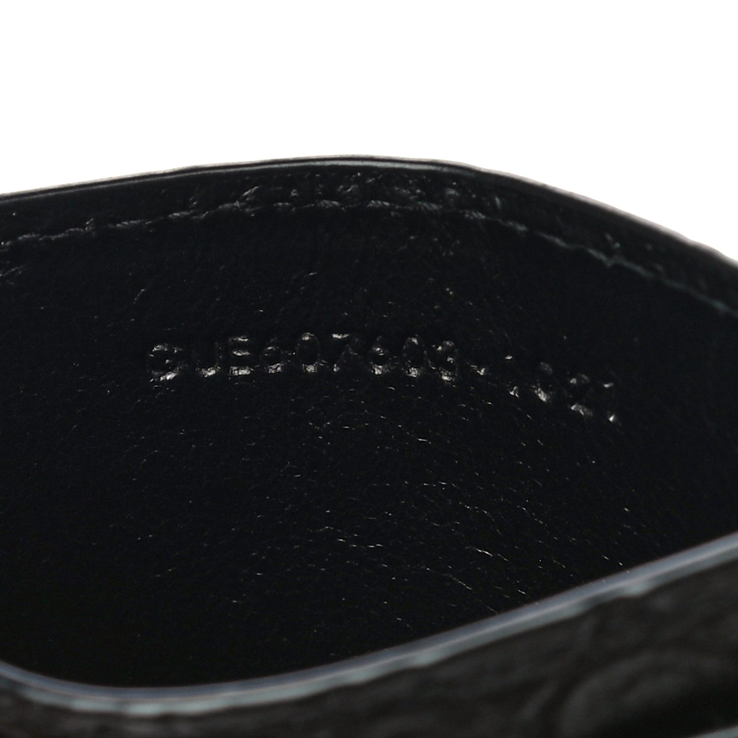 Saint Laurent Calfskin Crocodile Embossed Monogram Tiny Cassandra Credit Card Case Black 6 of 11