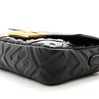 Fendi Nappa FF 1974 Embossed Mini Baguette Black 10 of 11