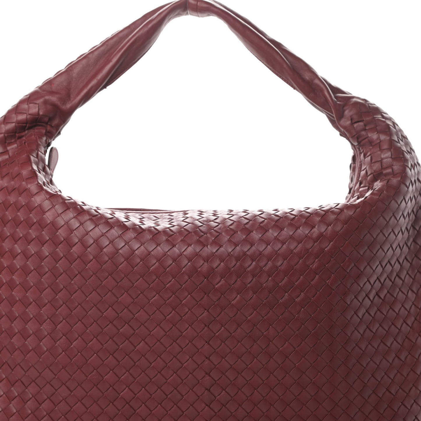 Nappa Intrecciato Maxi Veneta Hobo Vermillion
