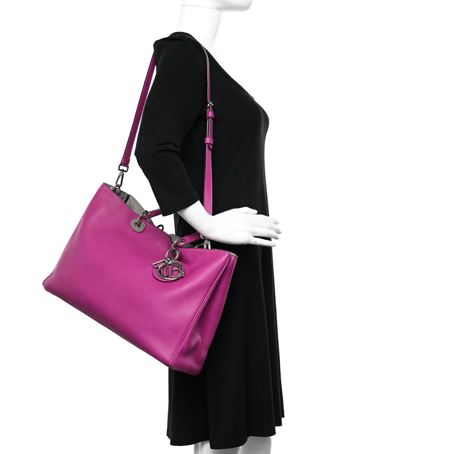 Calfskin Medium Diorissimo Bag Rose Sorbet