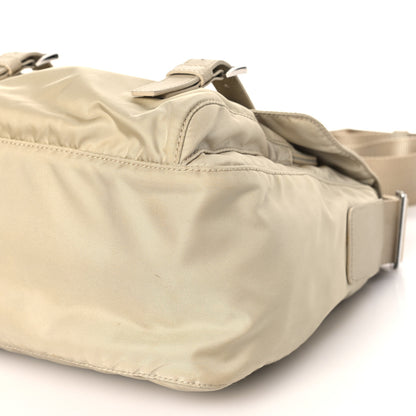 Prada Re-Nylon Vela Saffiano Pocket Double Buckle Messenger Shoulder Bag Deserto 10 of 11