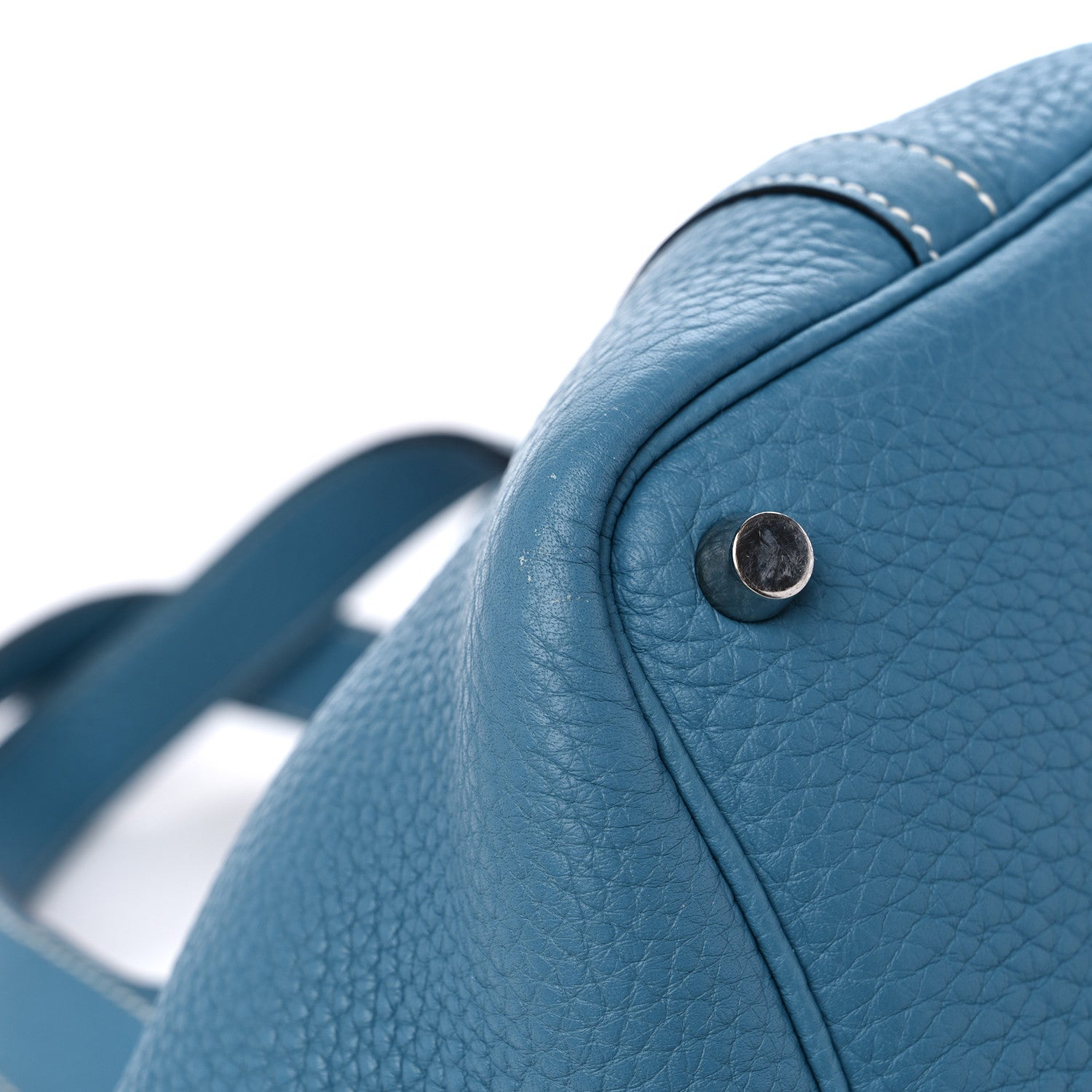 Hermes Taurillon Clemence Picotin Lock 18 PM Blue Jean 7 of 12