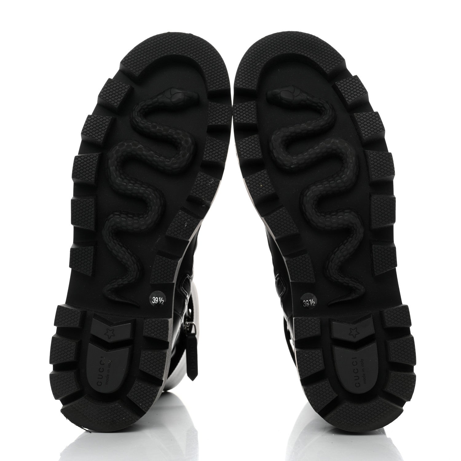 Gucci Nappa Frances GG Matelasse Platform Combat Boots 39.5 Black 5 of 9