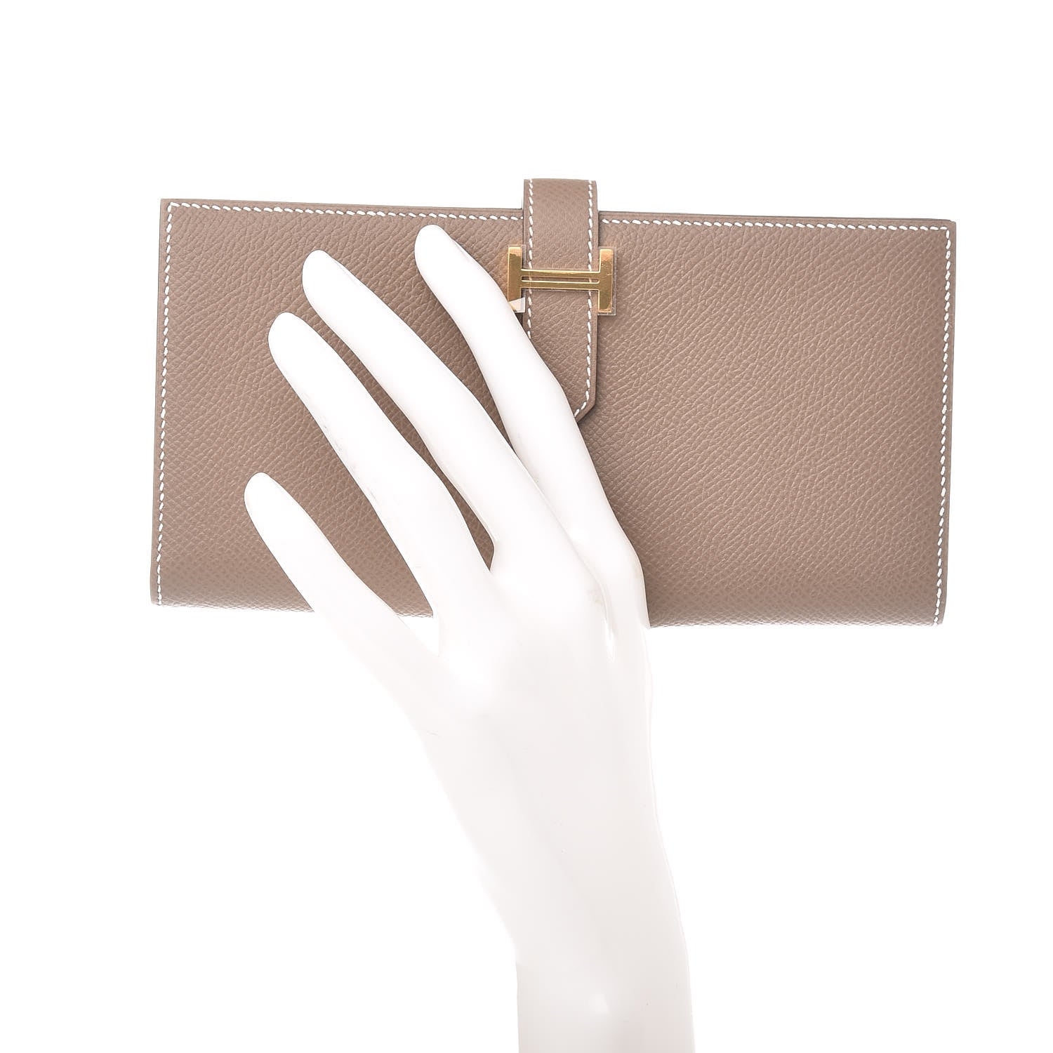 Hermes Epsom Bearn Gusset Wallet Etoupe 2 of 8
