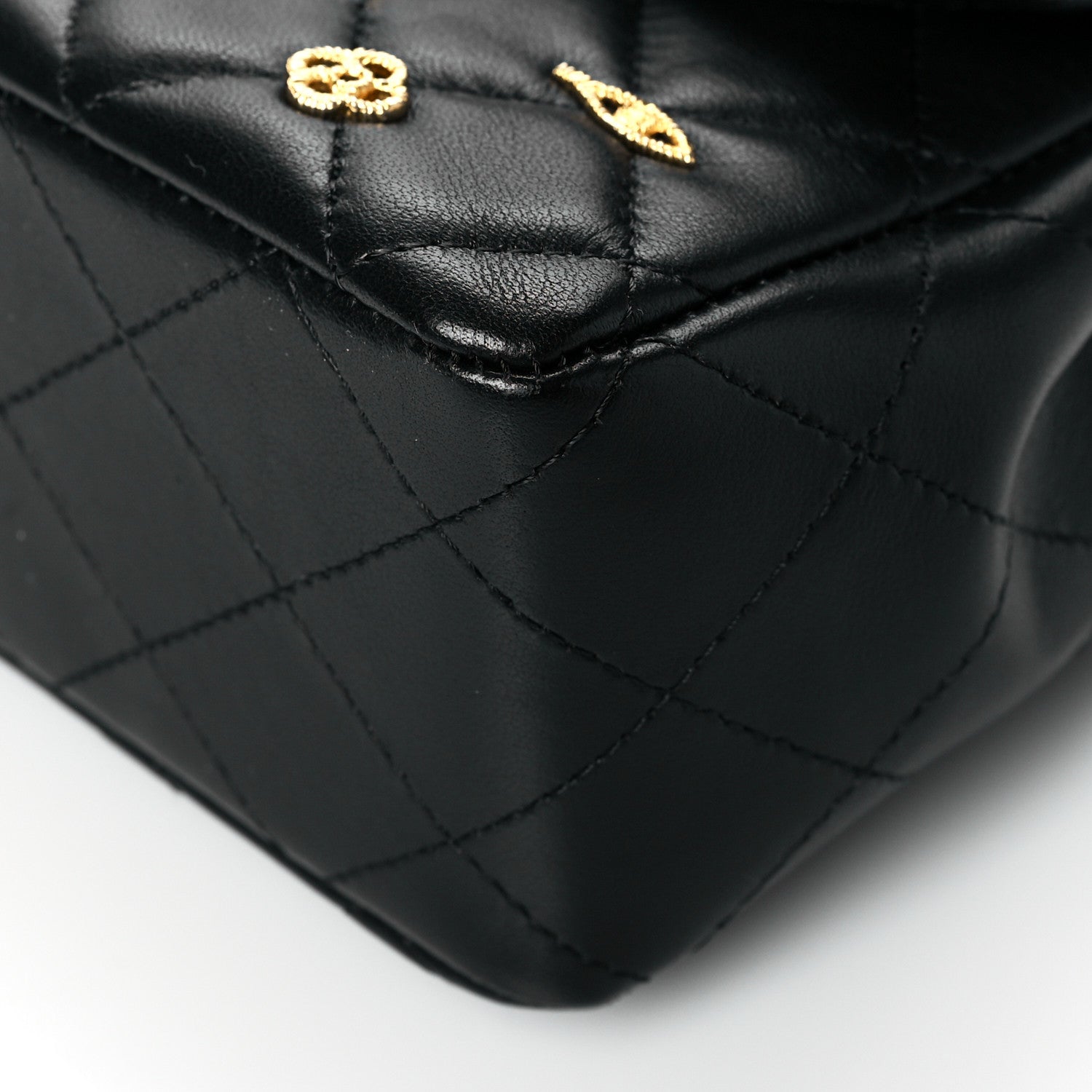 Chanel Lambskin Quilted Egyptian Amulet Mini Rectangular Flap Black 9 of 9