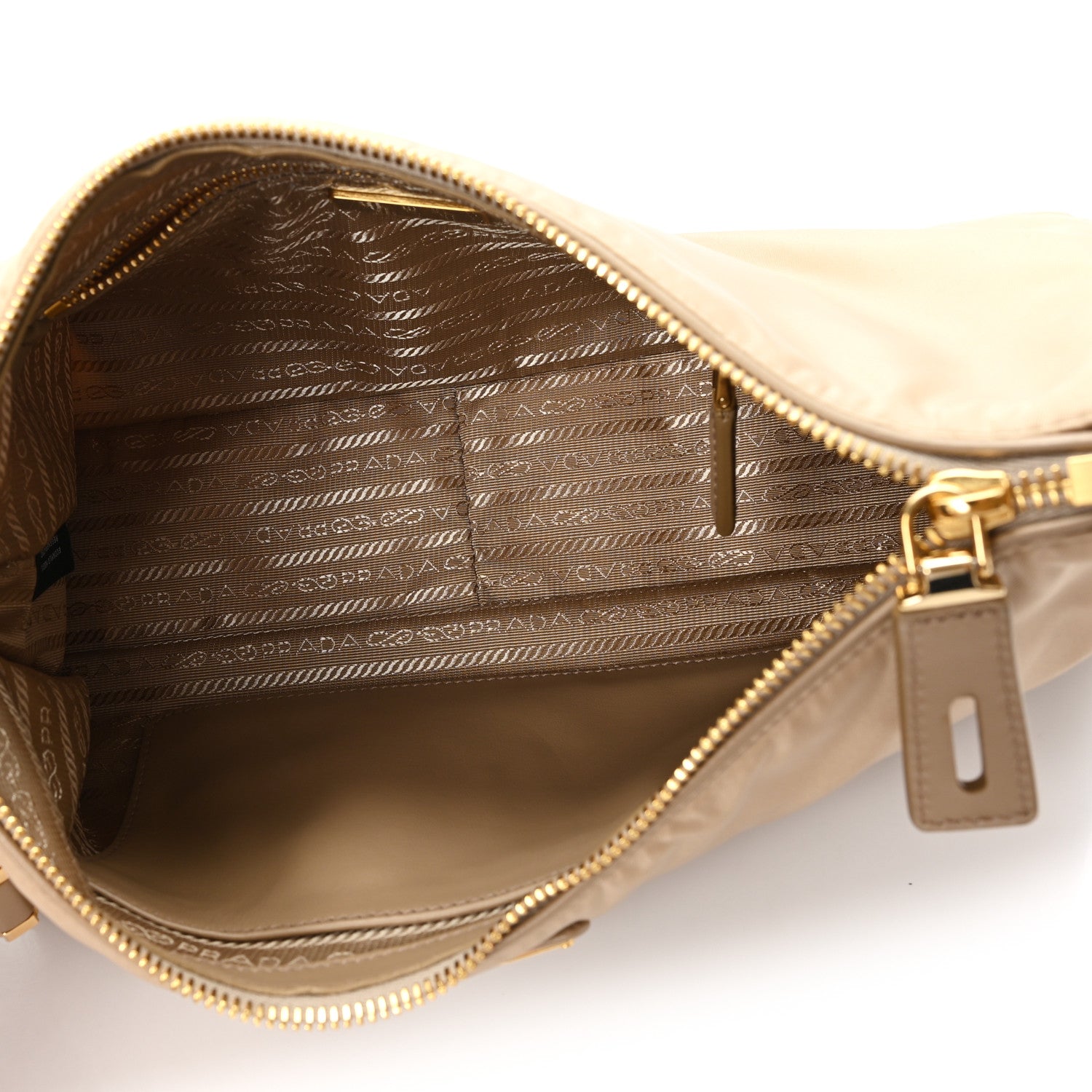 Prada Re-Nylon Vitello Large Aimee Shoulder Bag Cammello 5 of 9