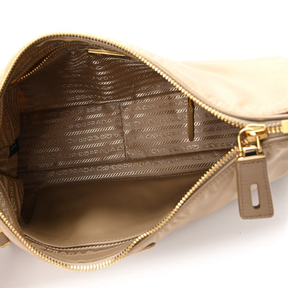 Prada Re-Nylon Vitello Large Aimee Shoulder Bag Cammello 5 of 9