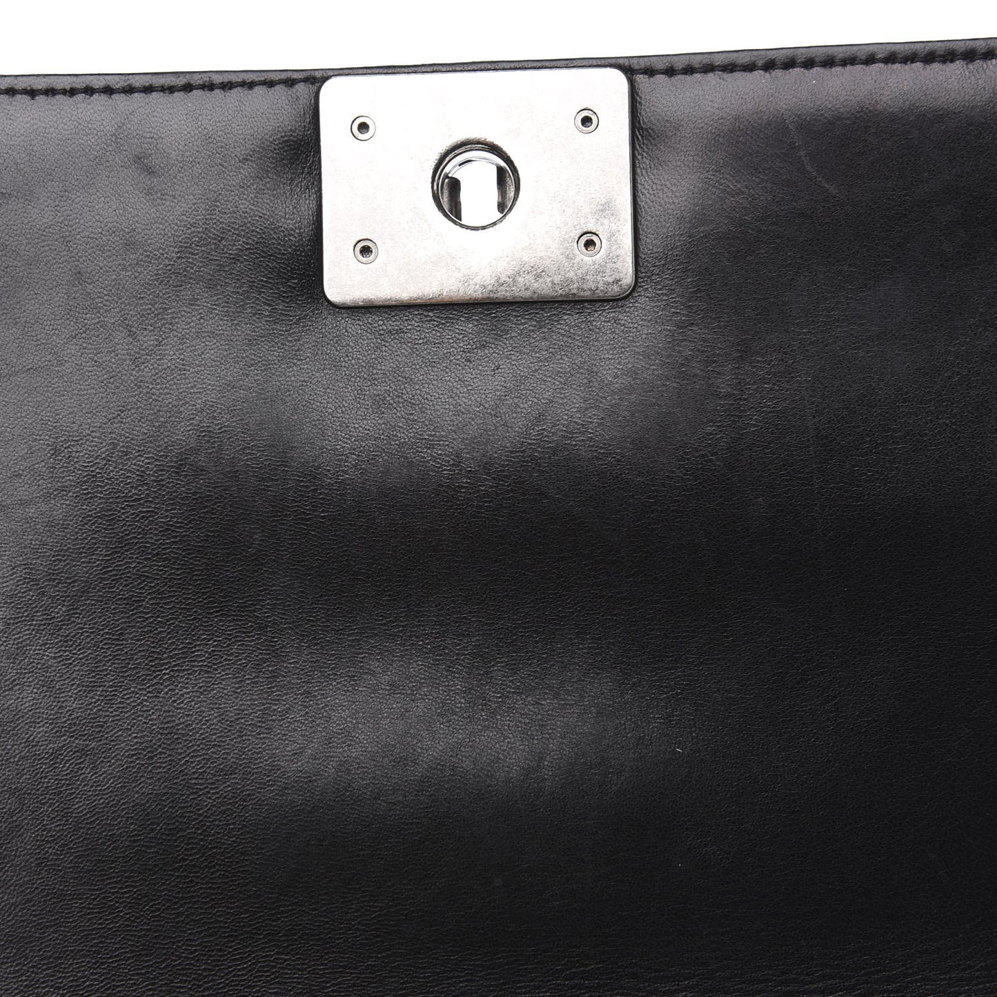 Lambskin Quilted Accordion Boy Flap Black