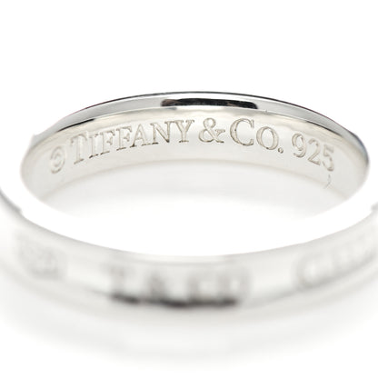 Tiffany Sterling Silver Narrow 1837 Band Ring 53 6.5 4 of 4