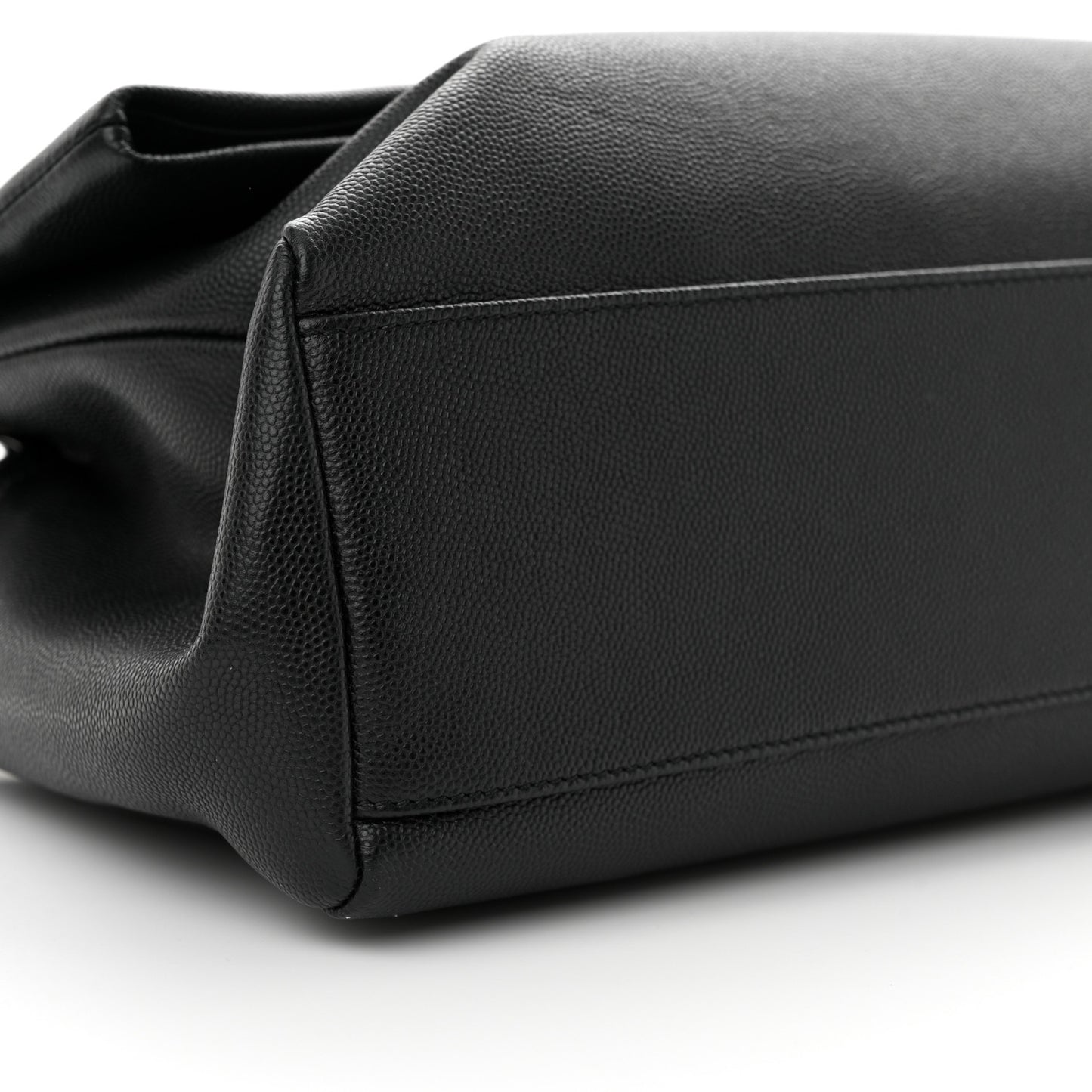 Grain De Poudre Medium West Hollywood Monogram Fold-Over Black