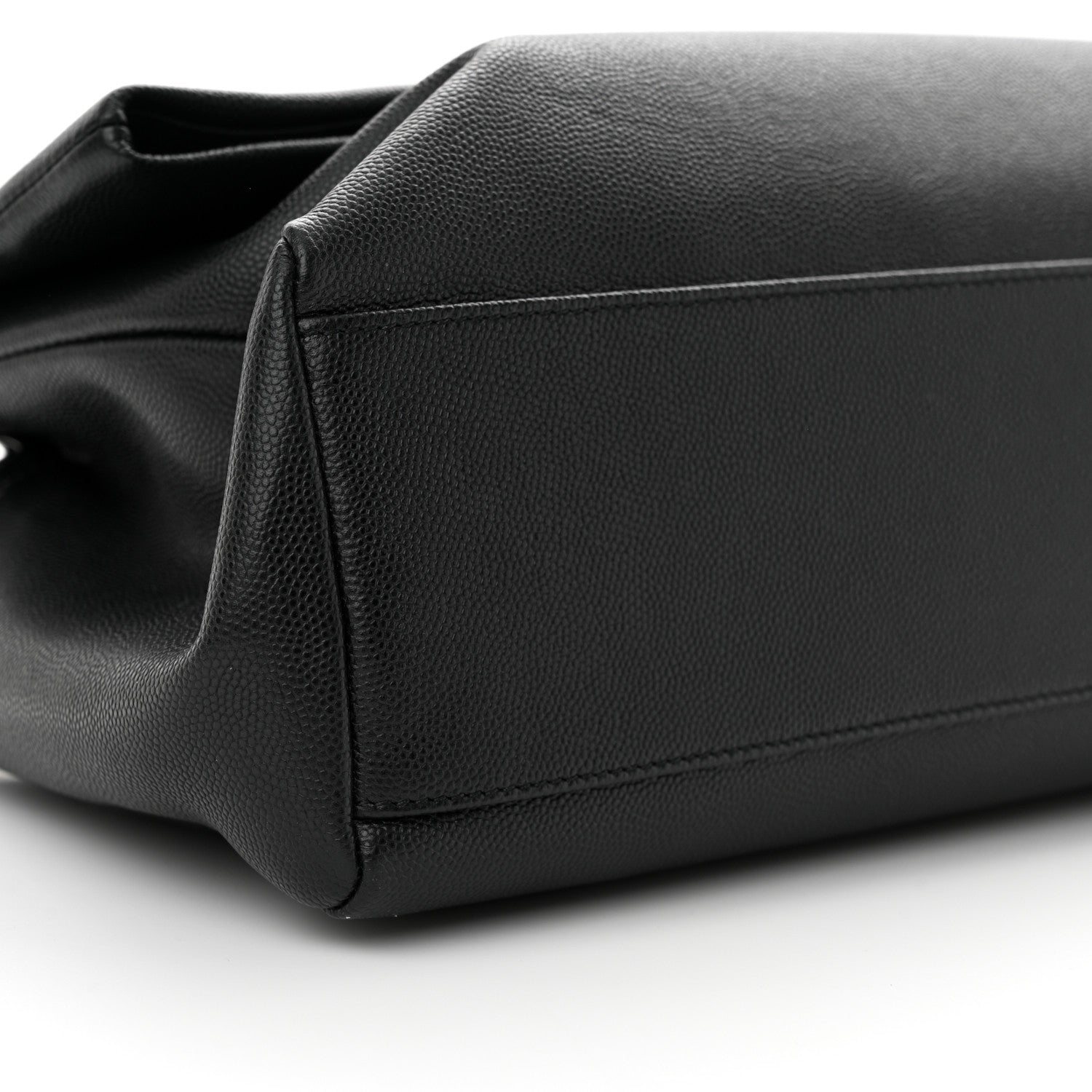 Saint Laurent Grain De Poudre Medium West Hollywood Monogram Fold-Over Black 9 of 11