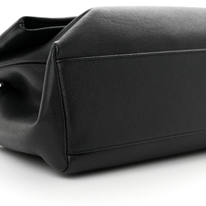 Saint Laurent Grain De Poudre Medium West Hollywood Monogram Fold-Over Black 9 of 11