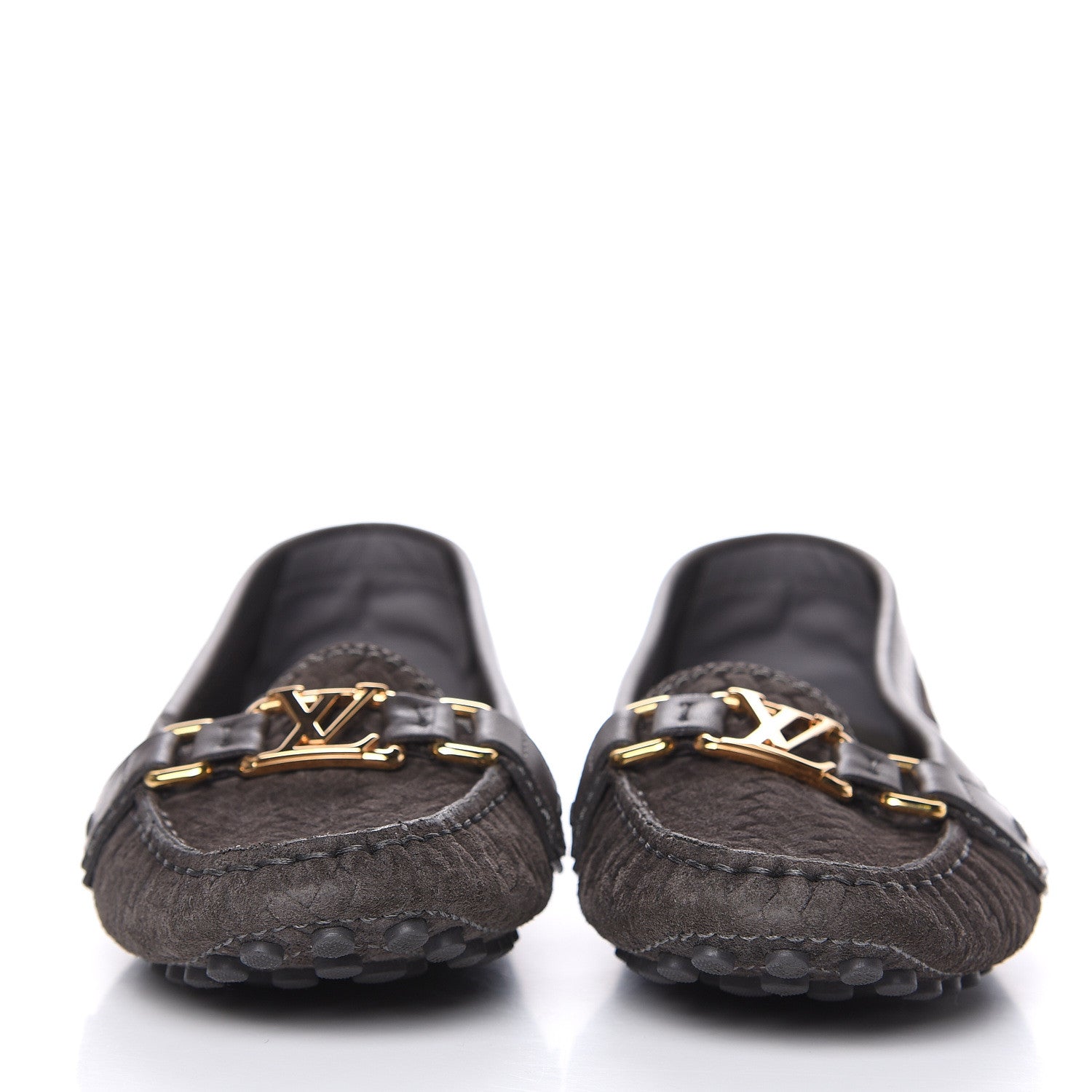 Louis Vuitton Woven Suede Oxford Loafers 40 Brown 2 of 9
