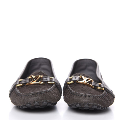 Louis Vuitton Woven Suede Oxford Loafers 40 Brown 2 of 9