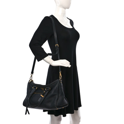 Prada Vitello Daino Shopping Satchel Black 2 of 9