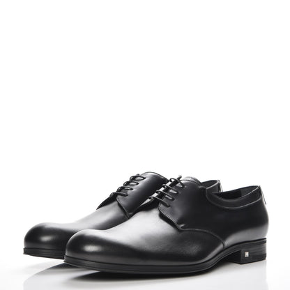 Louis Vuitton Lambskin Derby Lace Up Shoes 8 Black 3 of 7