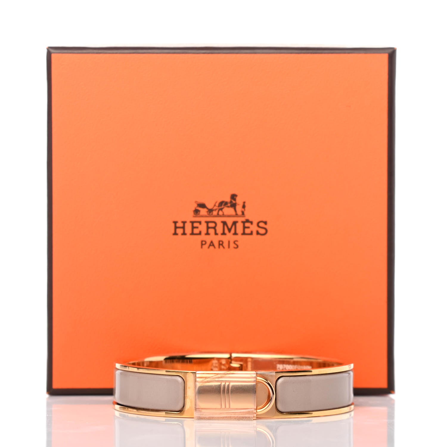 Hermes Enamel Narrow Clic Cadenas Bracelet PM Marron Glace 5 of 5