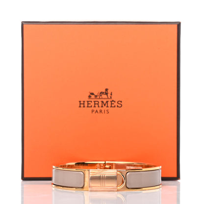 Hermes Enamel Narrow Clic Cadenas Bracelet PM Marron Glace 5 of 5