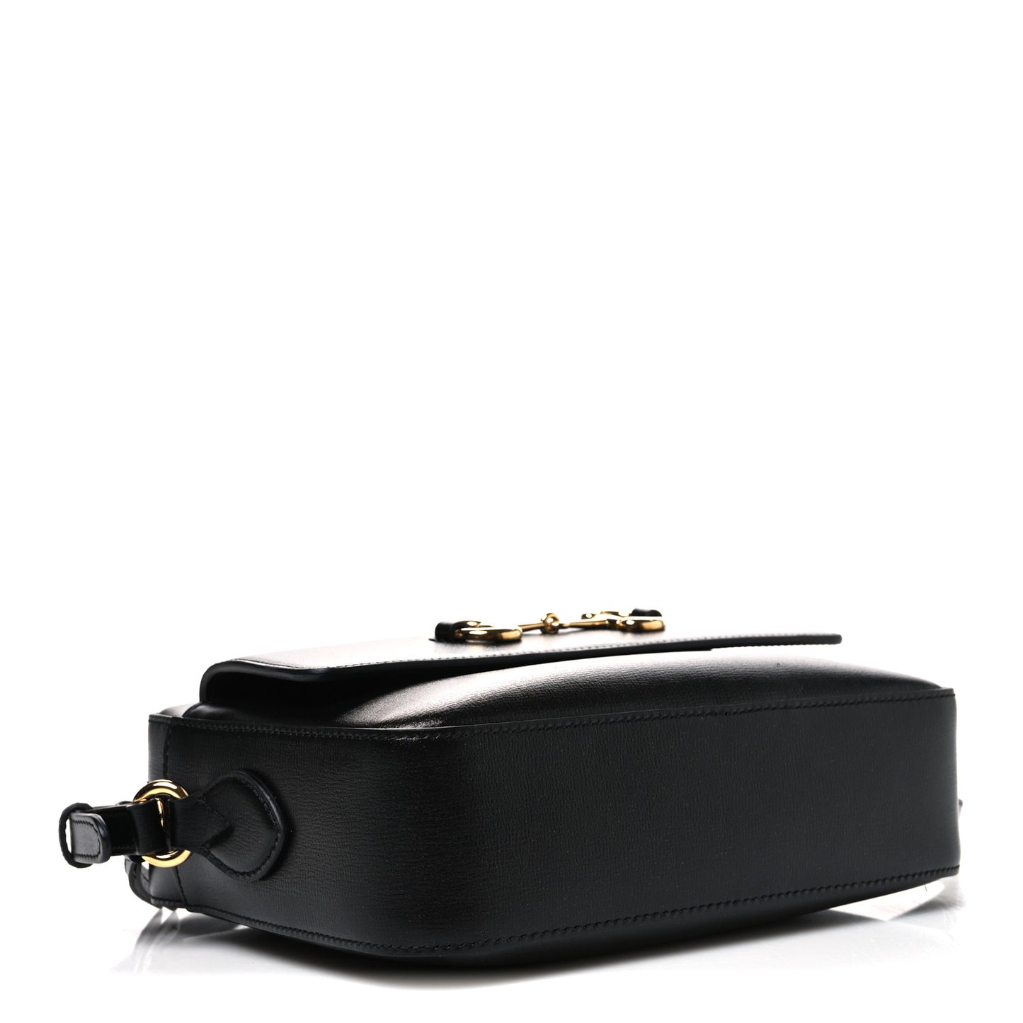 Textured Calfskin Small Horsebit 1955 Shoulder Bag Black