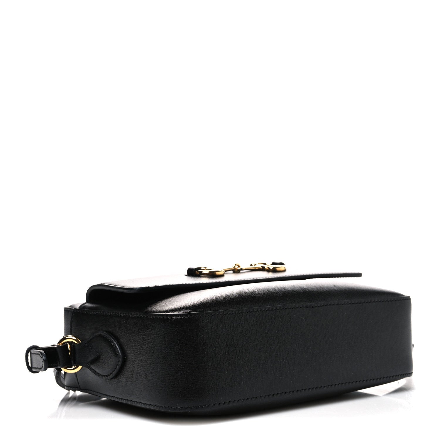 Gucci Textured Calfskin Small Horsebit 1955 Shoulder Bag Black 3 of 10