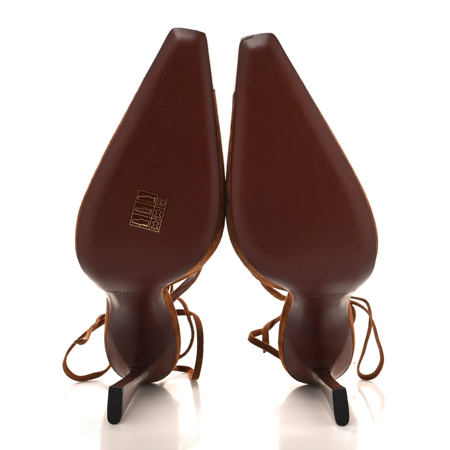 Suede Blade 105 Slingback Pumps 40 Brown