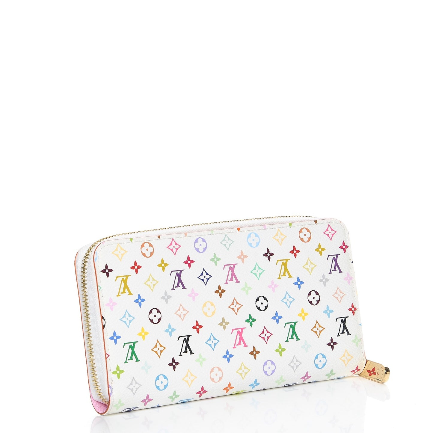 Monogram Multicolor Zippy Wallet White Litchi