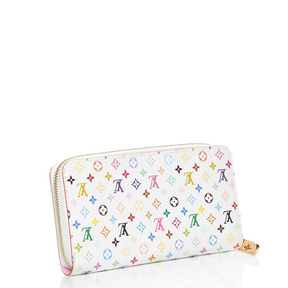 Louis Vuitton Monogram Multicolor Zippy Wallet White Litchi 3 of 7