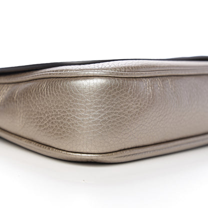 Gucci Metallic Pebbled Calfskin Medium Soho Flap Crossbody Golden Beige 7 of 9