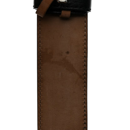 Gucci Pebbled Calfskin Interlocking G 40mm Belt 95 38 Black 6 of 6