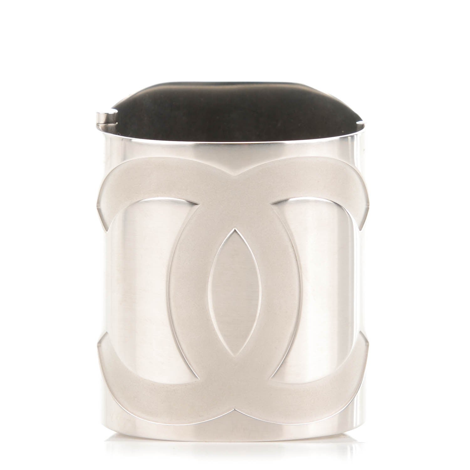 Chanel Metal Wide CC Mirror Cuff Silver 1 of 6