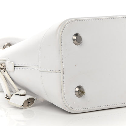 Balenciaga Smooth Calfskin 3D Logo S Ville Top Handle Bag White Screen Blue Black 9 of 20