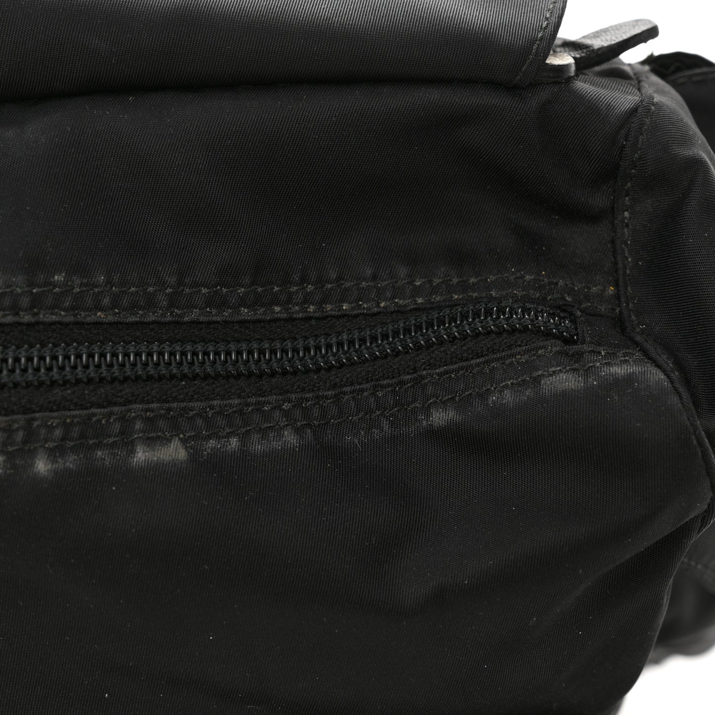 Nylon New Vela Studded Messenger Bag Black