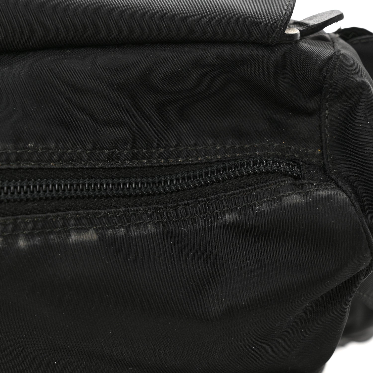 Prada Nylon New Vela Studded Messenger Bag Black 10 of 12