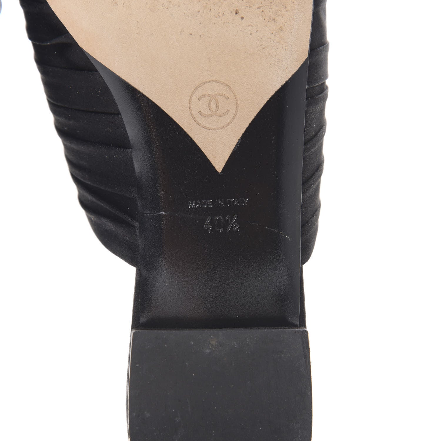 Chanel Satin Bow Mules 40.5 Black 7 of 10