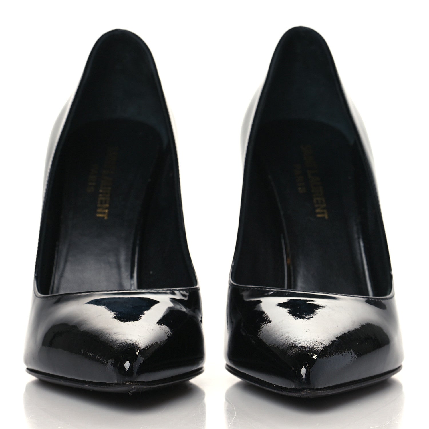 Saint Laurent Patent Classic Paris 105 Escarpin Pumps 37.5 Black 2 of 10