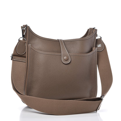 Hermes Taurillon Clemence Evelyne III PM Etoupe 3 of 9