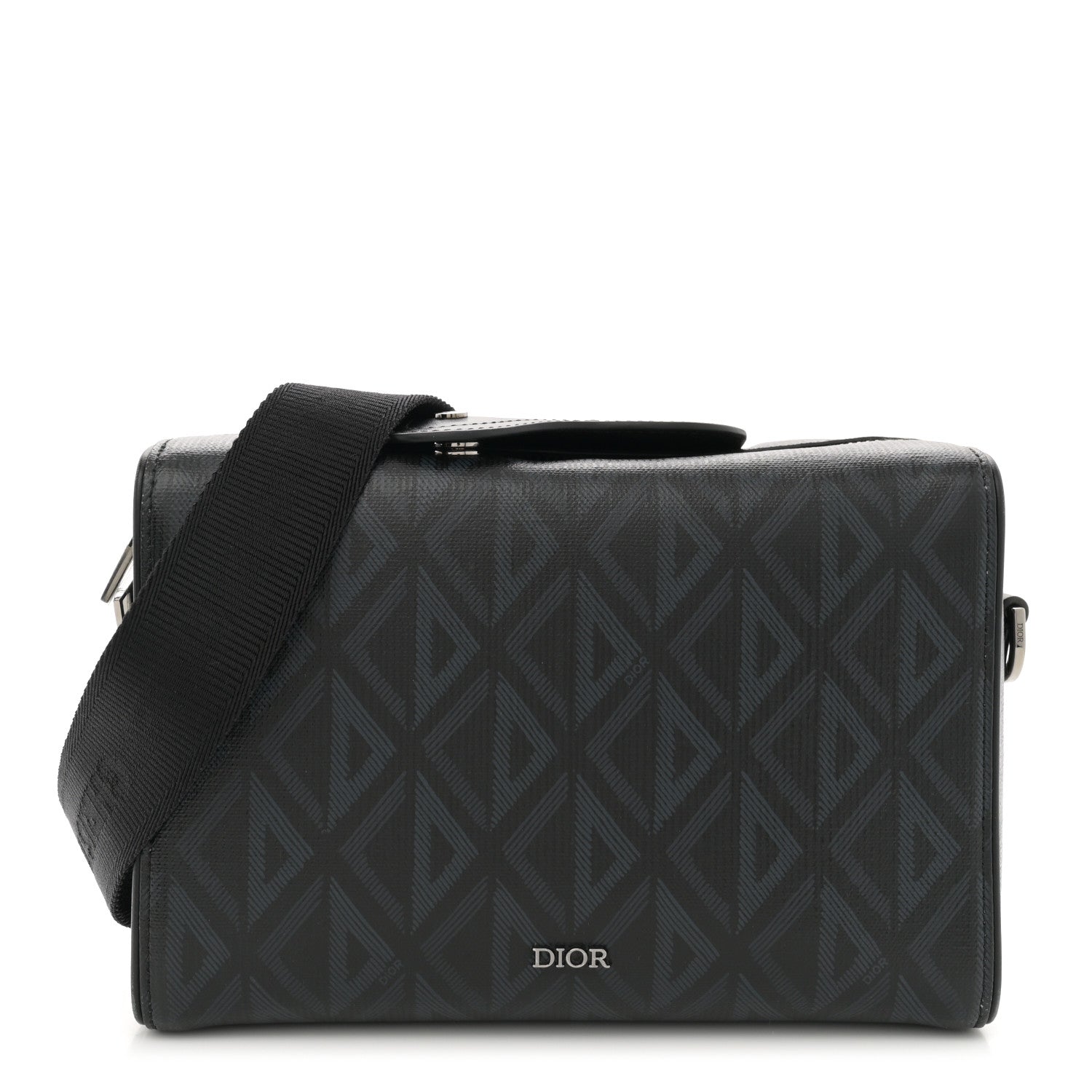 Christian Dior Canvas CD Diamond Lingot 22 Bag Black 1680302