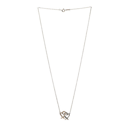 Tiffany 18K Yellow Gold Paloma Picasso Loving Heart Interlocking Pendant Necklace 3 of 6