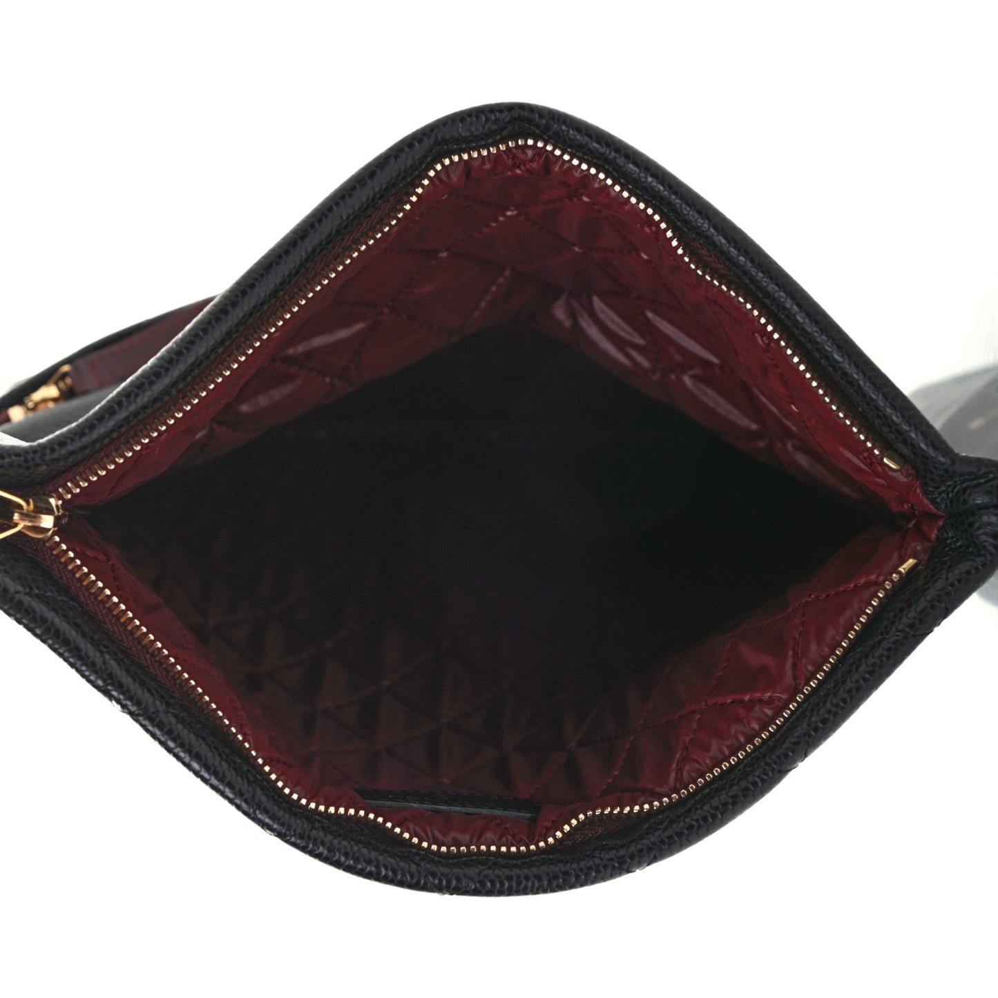 Caviar Quilted CC Beauty Clutch Black