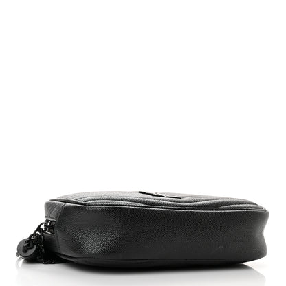 Saint Laurent Grain De Poudre Matelasse Monochrome Monogram Mini Lou Camera Bag Black 4 of 11