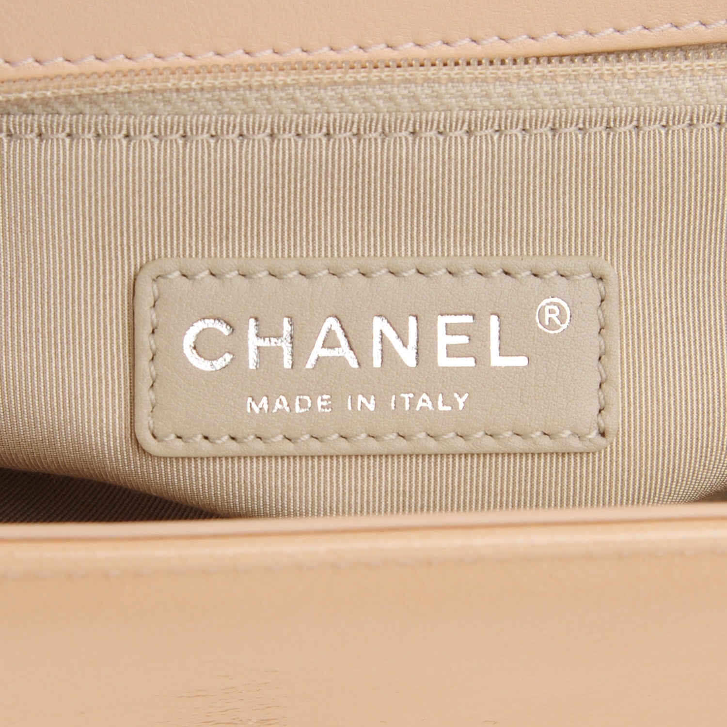 Chanel Patent Goatskin Quilted New Medium Boy Flap Beige Clair 7 of 9