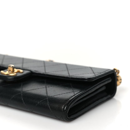 Chanel Goatskin Quilted Chic Pearls Clutch With Chain Black 11 of 13