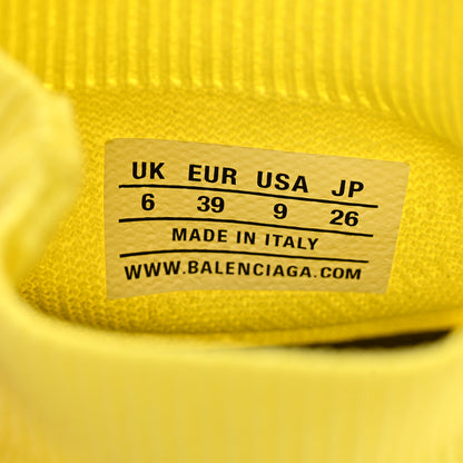 Balenciaga Ribbed Knit Womens Speed 2.0 Transparent Sole Sneakers 39 Yellow 6 of 7