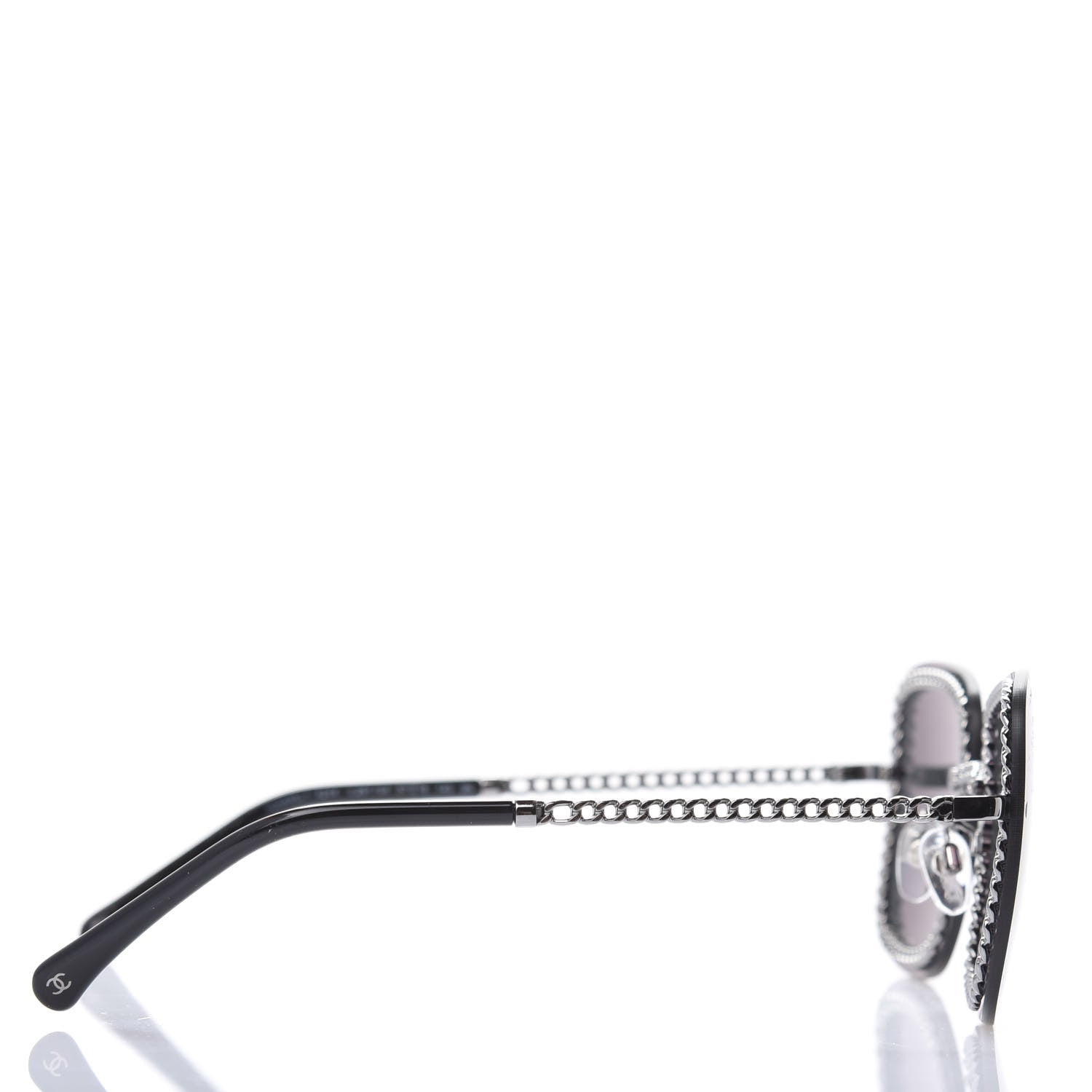 Chanel Metal Removable Chain Square Sunglasses 4244 Grey 4 of 10