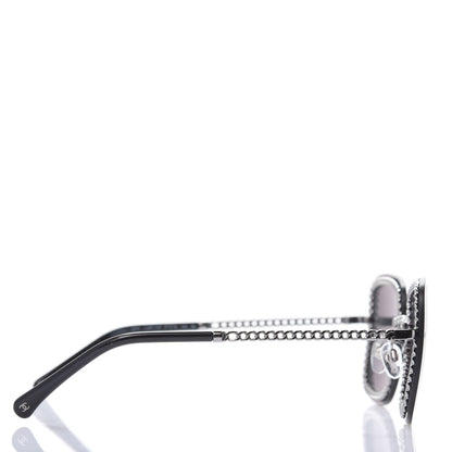 Chanel Metal Removable Chain Square Sunglasses 4244 Grey 4 of 10