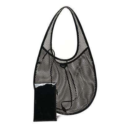 Alaia Fishnet Patent Calfskin Medium One Piece Bag Black 3 of 11