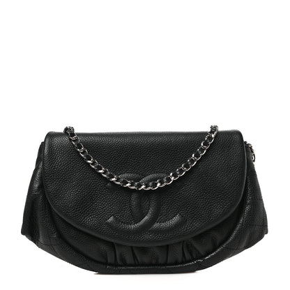 Chanel Caviar Half Moon Wallet On Chain WOC Black 1 of 9