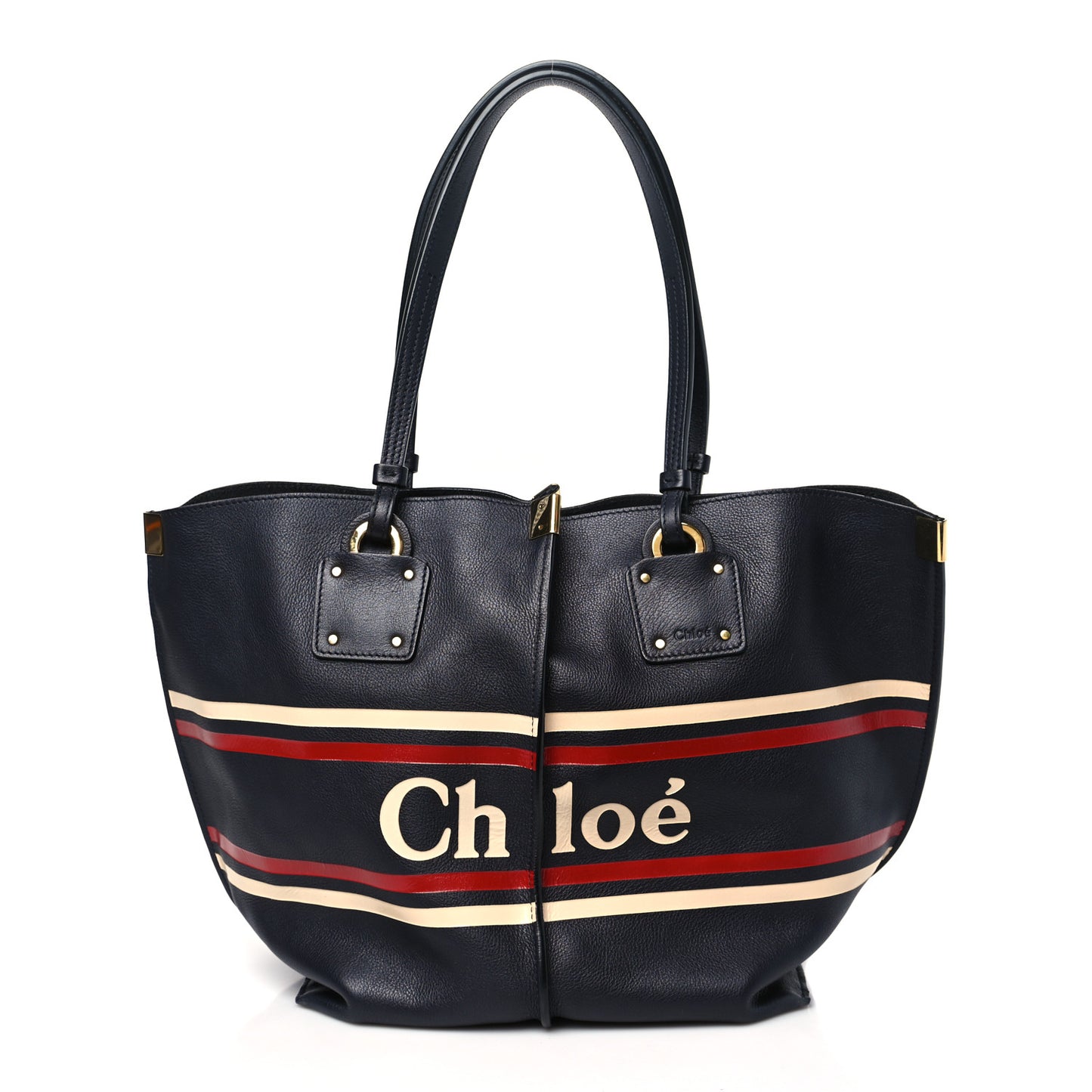Smooth Calfskin Medium Vick Tote Full Blue